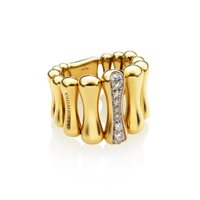 Ring Chimento Woman Bamboo in Yellow Gold Diamante 0.13 Ct 1A05894B12140-14 - 1A05894B12140-14